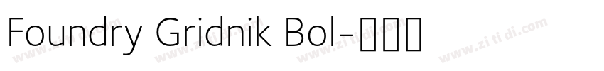 Foundry Gridnik Bol字体转换